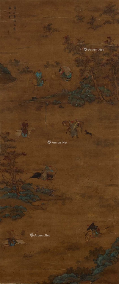 吕焕成 人物 箱付 挂轴
