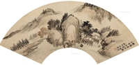 汪昉 水阁清吟図 マクリ镜片