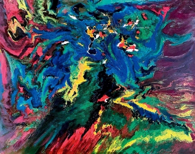 李洪涛 油画《遨游》