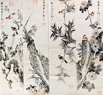 李新社 梅兰竹菊