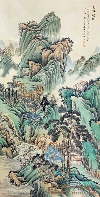 吴湖帆 山水 127×64 cm