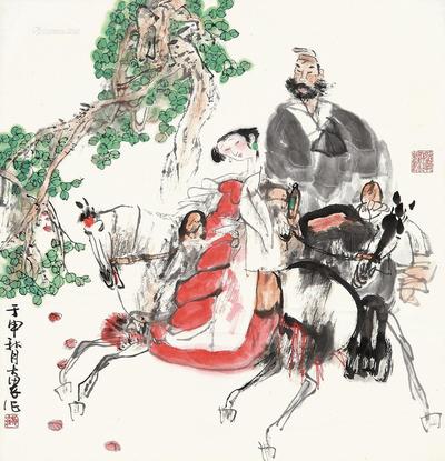 施大畏 趣乐 立轴