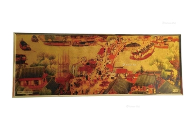 金箔版清明上河图局部 （一件）