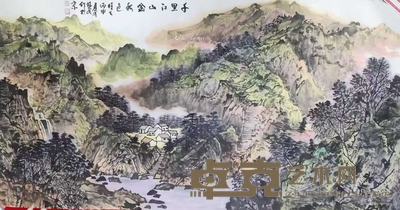 毕晓民 千里江山金秋色 镜片 138×69cm