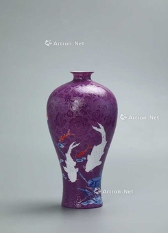 高峰 年年有余半刀泥玲珑瓶