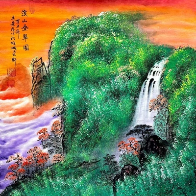 吴景存 溪山叠翠图