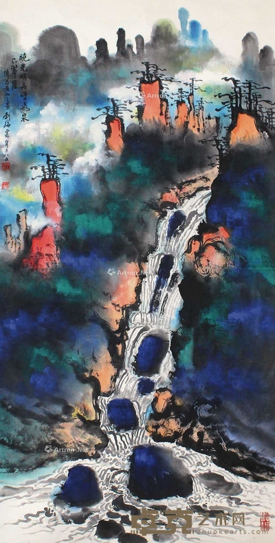 刘海粟 黄山之景 立轴 136×67cm