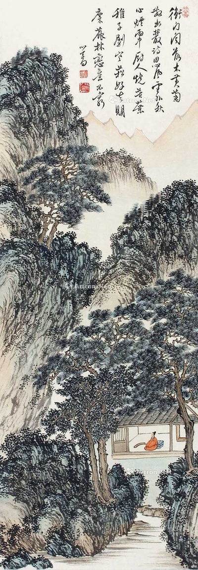 溥心畬 山水 立轴