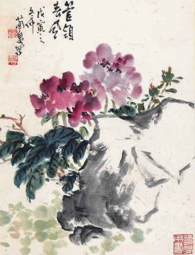 曹简楼 花卉 立轴