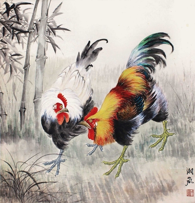 戈湘岚 大吉图 立轴