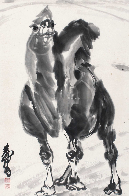 黄胄 骆驼 立轴