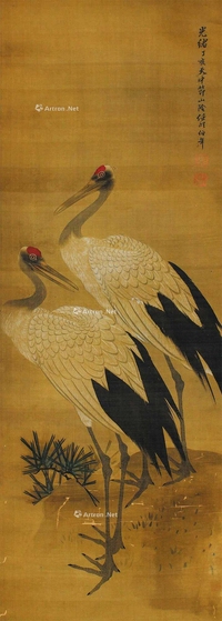 任伯年 双鹤 立轴