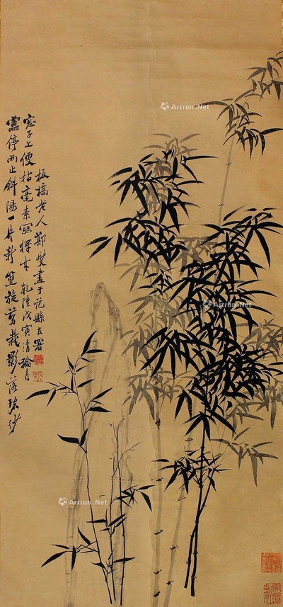 郑板桥 竹 立轴