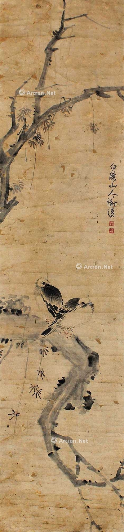 陈道复 花鸟 立轴