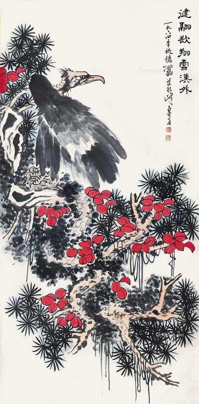 潘天寿 雄鹰图 立轴