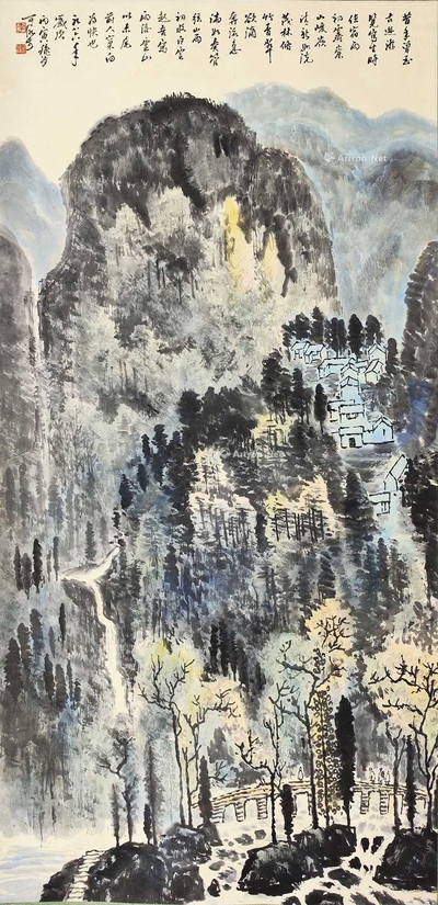 李可染 山水 立轴