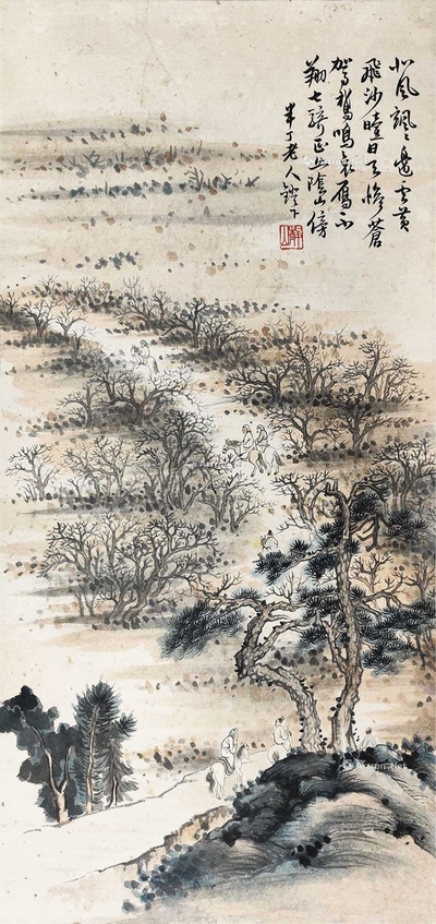陈半丁 山水 立轴