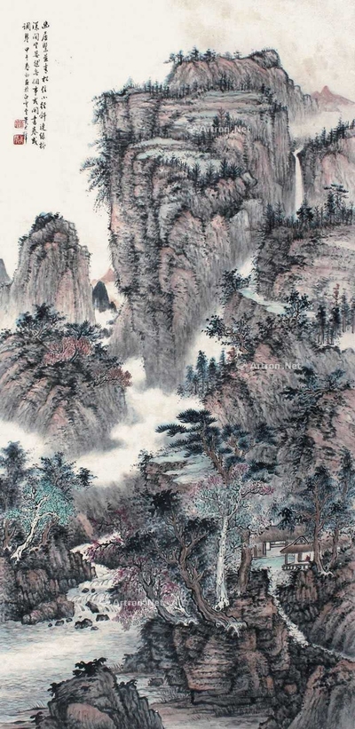 黄君璧 幽居图 立轴