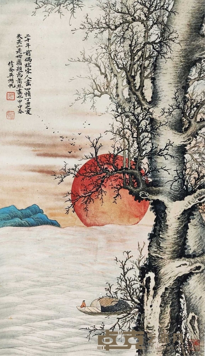 吴湖帆 山水 立轴 65×38cm