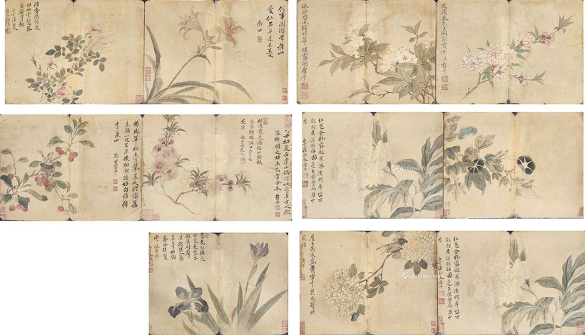 恽寿平 花鸟册页