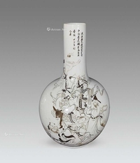 精工刻胎八仙天球瓶
