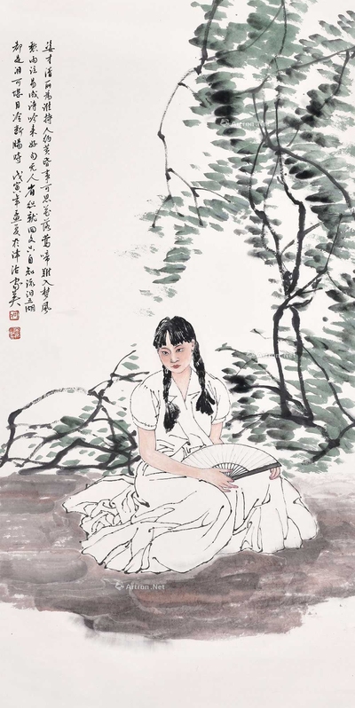 何家英 人物 立轴