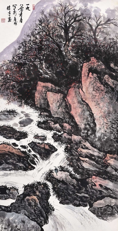 黎雄才 山水 镜心