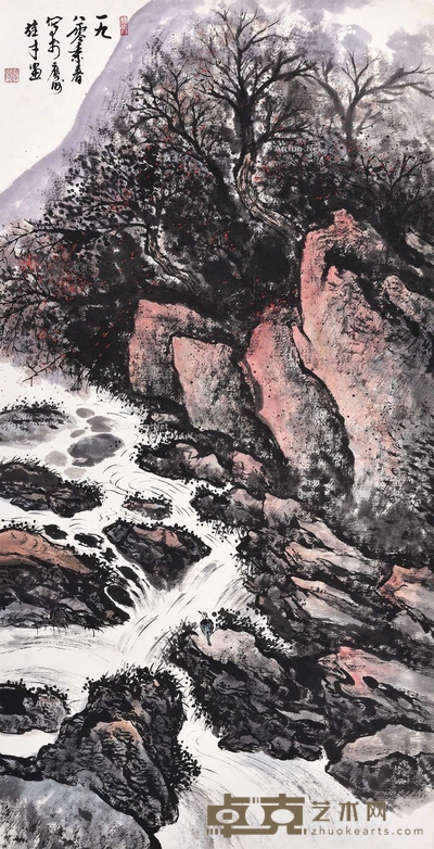 黎雄才 山水 镜心 133×69cm