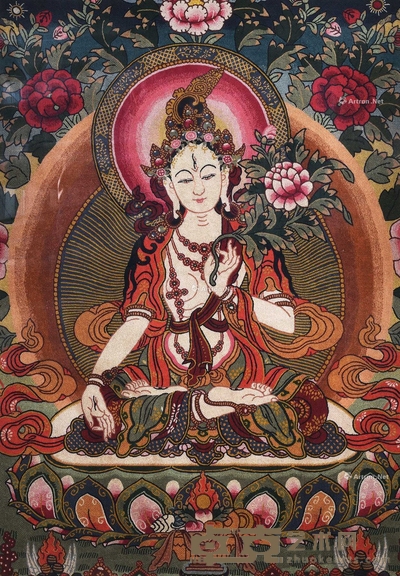 打籽绣白度母 镜框 81×56.5cm