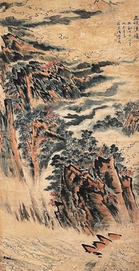 陆俨少 巫峡清秋 立轴