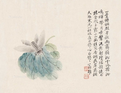 翁小海 清代 花鸟册页 册页 （一开）