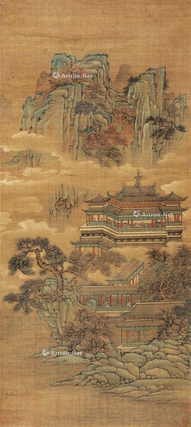佚名 清代 绢本山水 （一轴） 立轴