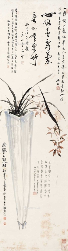 谢觐虞 近代 兰花 （一轴） 立轴