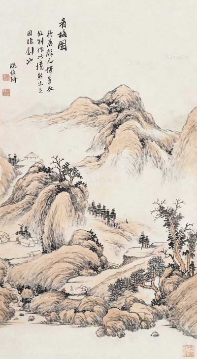 况维琦 清 赏梅图 立轴