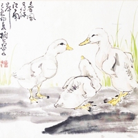 梅若 当代 春风又绿江南岸 镜框