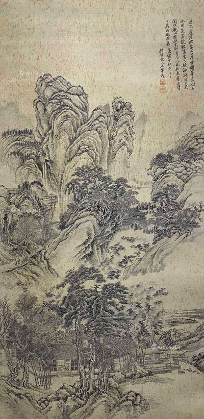 王翚 款  山水 立轴