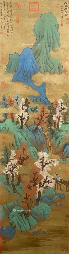关仝 款  山水 立轴