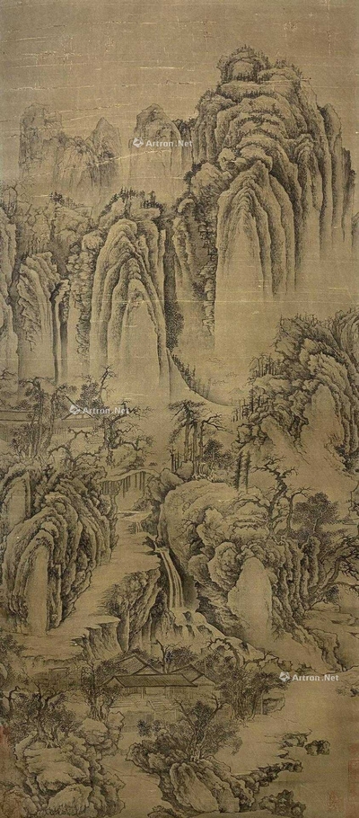 荆浩 款  山水 立轴
