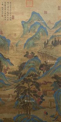 蓝瑛 款  秋山艳奇姿