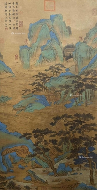 文征明 款  林泉图