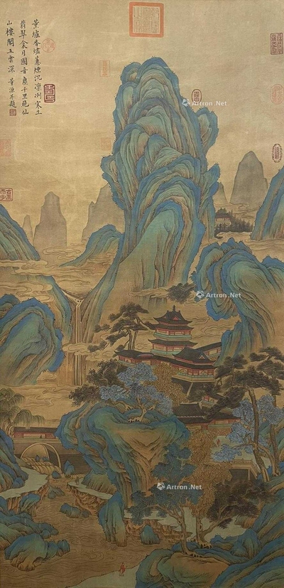 董源 款  仙山楼阁