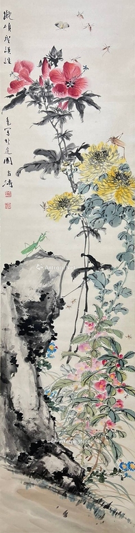 王雪涛 款 百花齐放