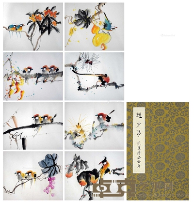 赵少昂 款 花鸟 册页 （八开） 26×16cm×16页