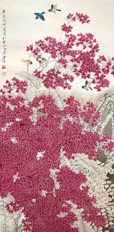 周彦生 款 晨风 立轴