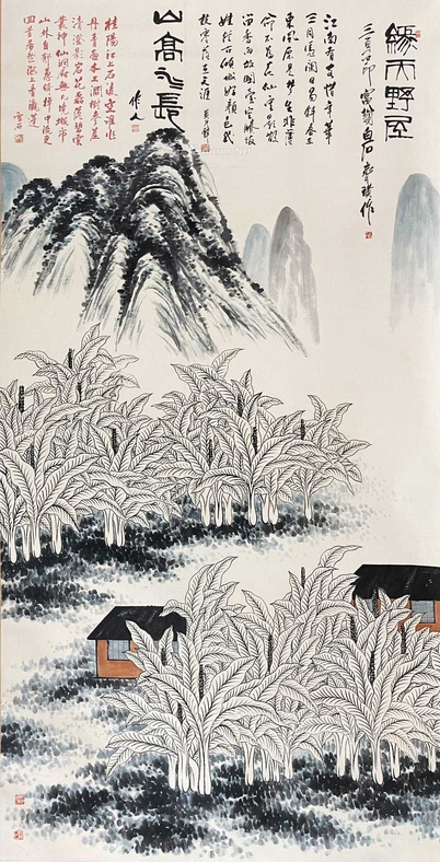 齐白石 款 绿天野屋 立轴