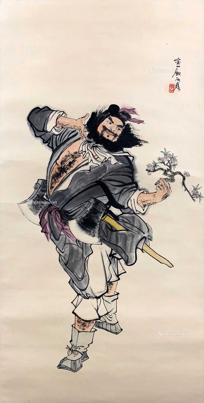 顾炳鑫 款 李逵醉春 立轴