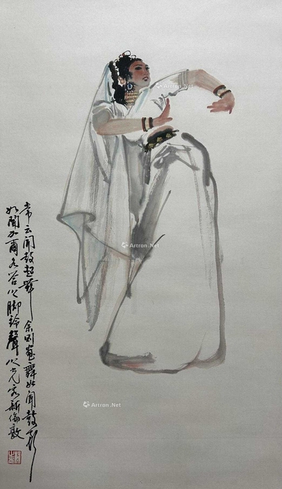 杨之光 款 舞女 立轴