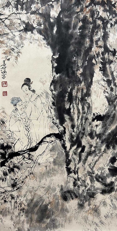 杨善深 款 人物 立轴