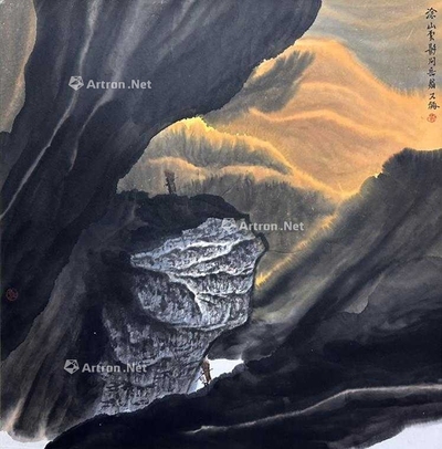 贾又福 款 涂山云影 立轴