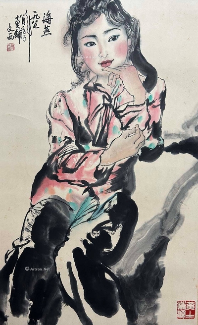 刘文西 款 海燕 立轴